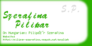 szerafina pilipar business card